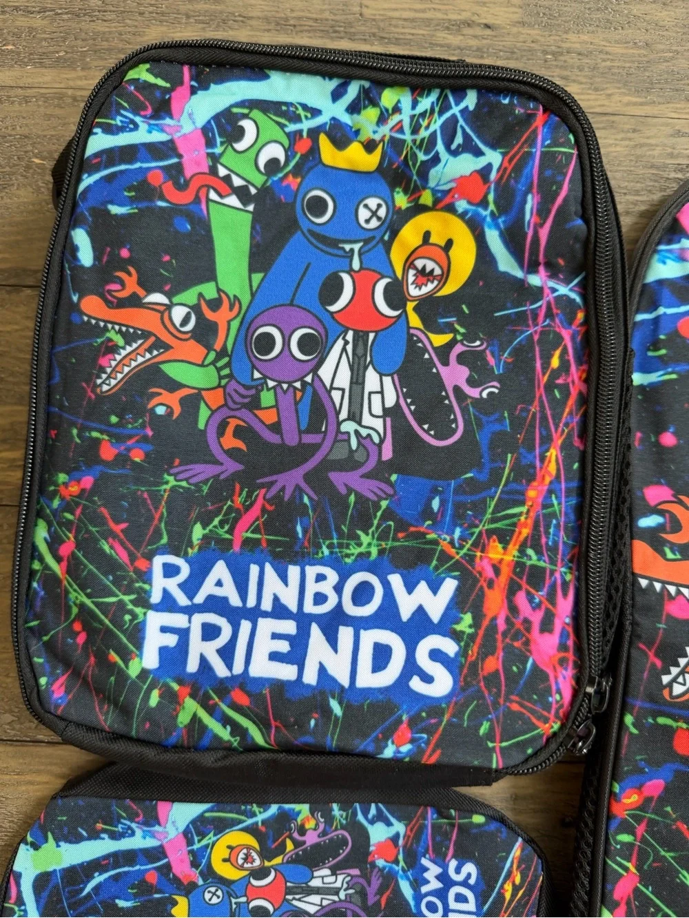 Rainbow Friends three-piece backpack set